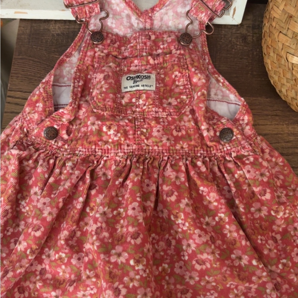 OshKosh B'gosh Pink Floral Overalls